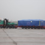 TF Coil transport box on the transport vehicle