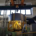 TF coil conductor spool removed from calendering station